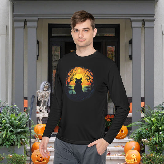 Creepy Black Cats 6 Adult Long Sleeve Tee