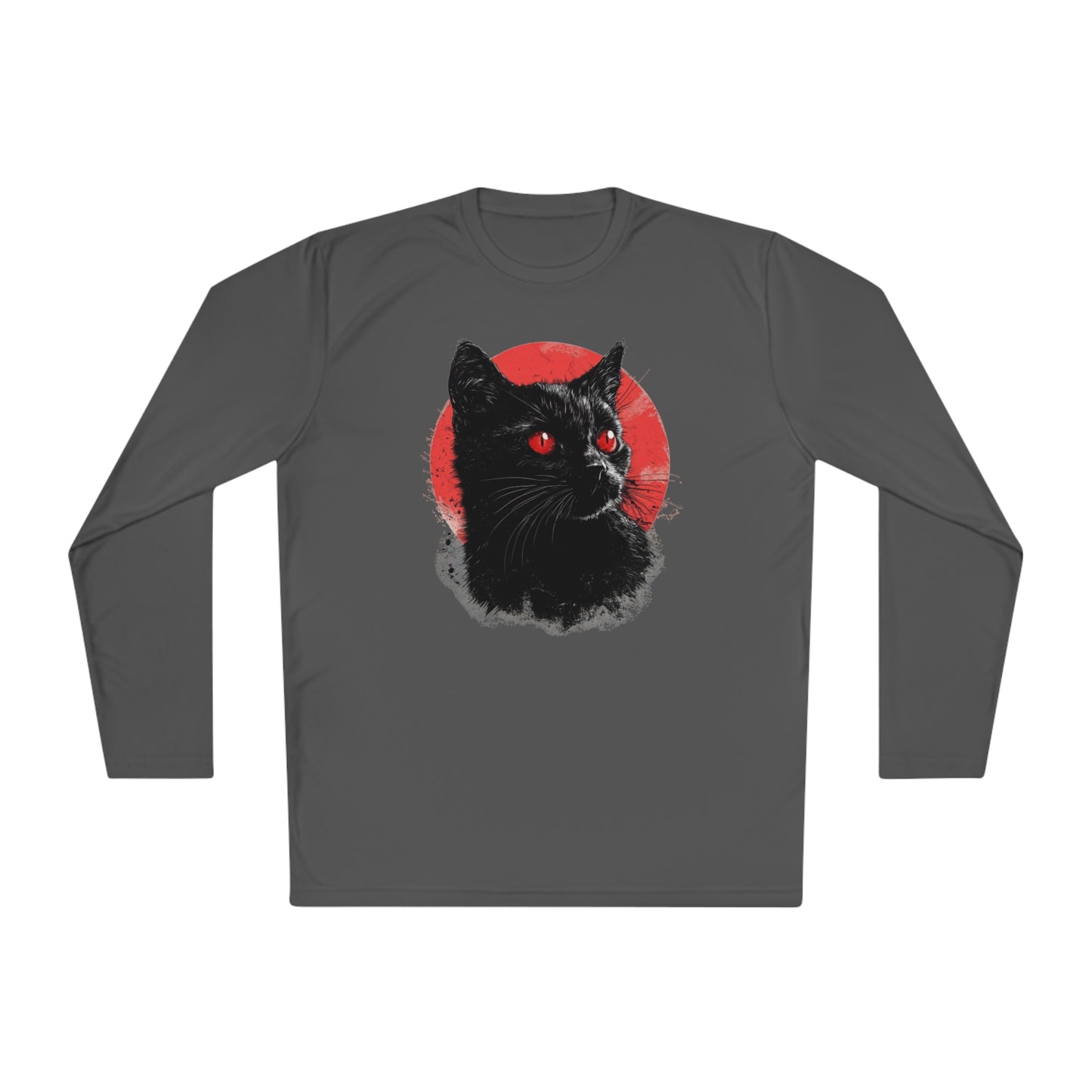 Black Cat Over Moon 2 Adult Long Sleeve Tee