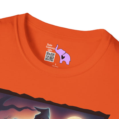 Halloween Scarecrow w/Pumpkins Adult T-shirt