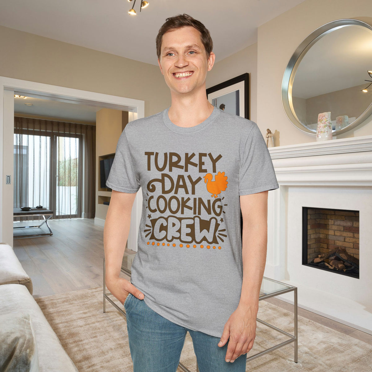 Turkey Day Cooking Crew Adult T-shirt