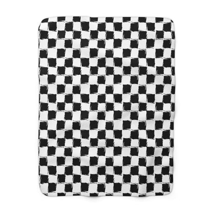 Distorted Check Fleece Blanket