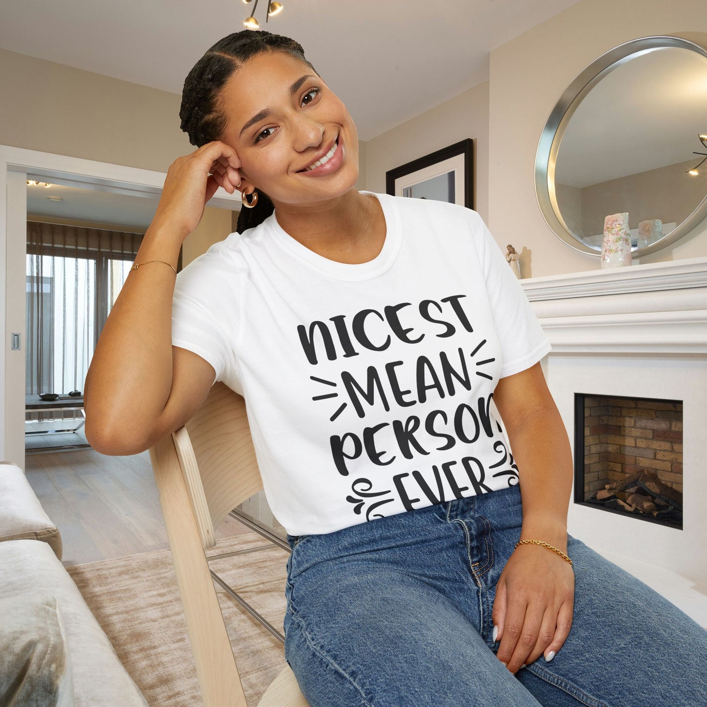 Nicest Mean Person Ever Adult T-shirt