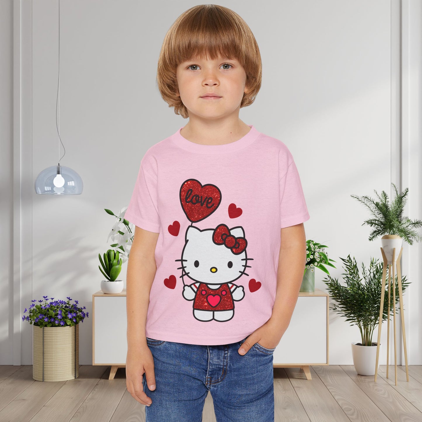 Valentine Hello Kitty Love Heavy Cotton™ Toddler T-shirt