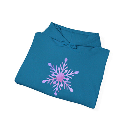 Large Snowflake Adult Heavy Blend™ Hooded Sweatshirt