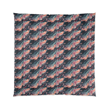 Pink Venom Marble Comforter