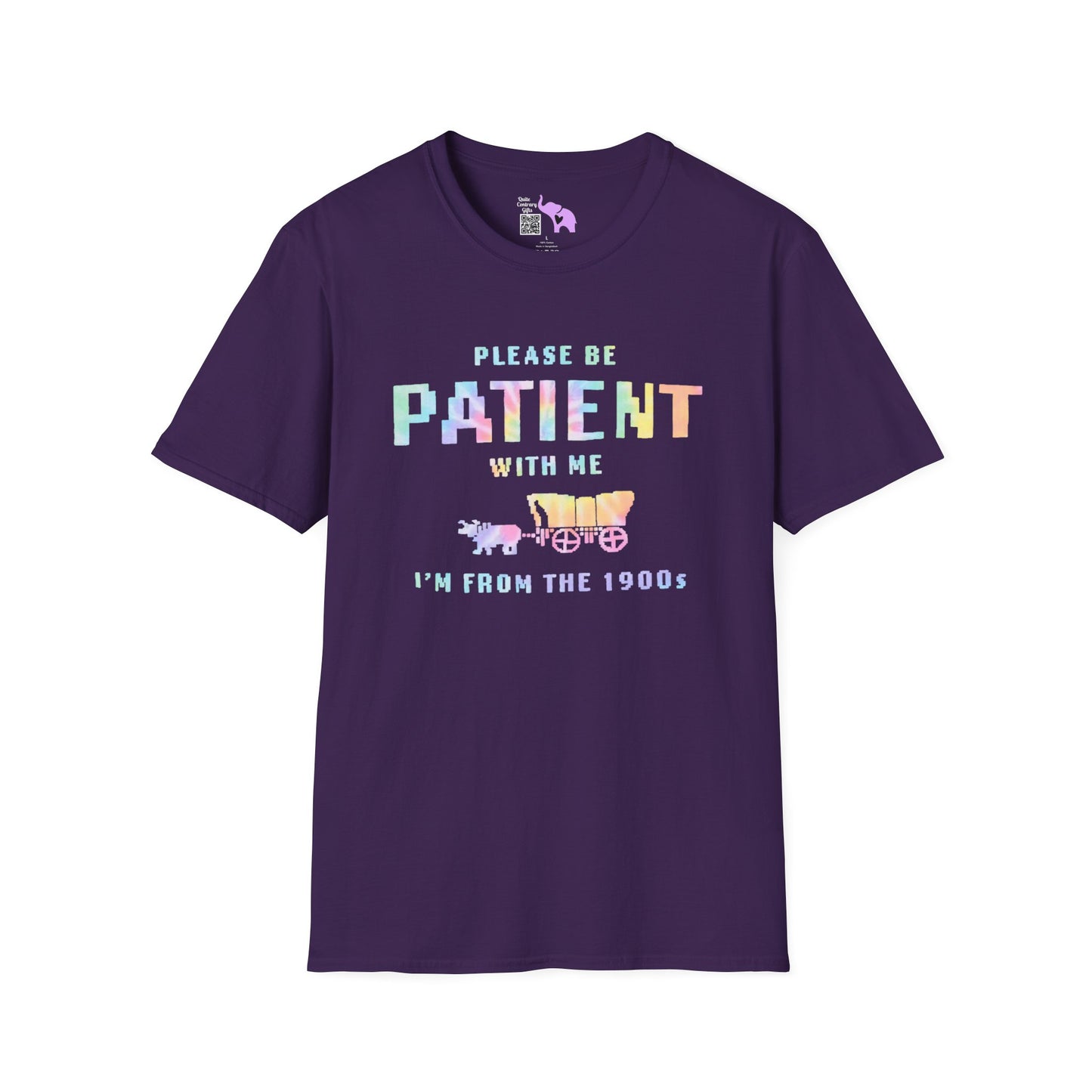 Please Be Patient With Me I'm From The 1900's (Colorful Oregon Trail) Adult T-shirt