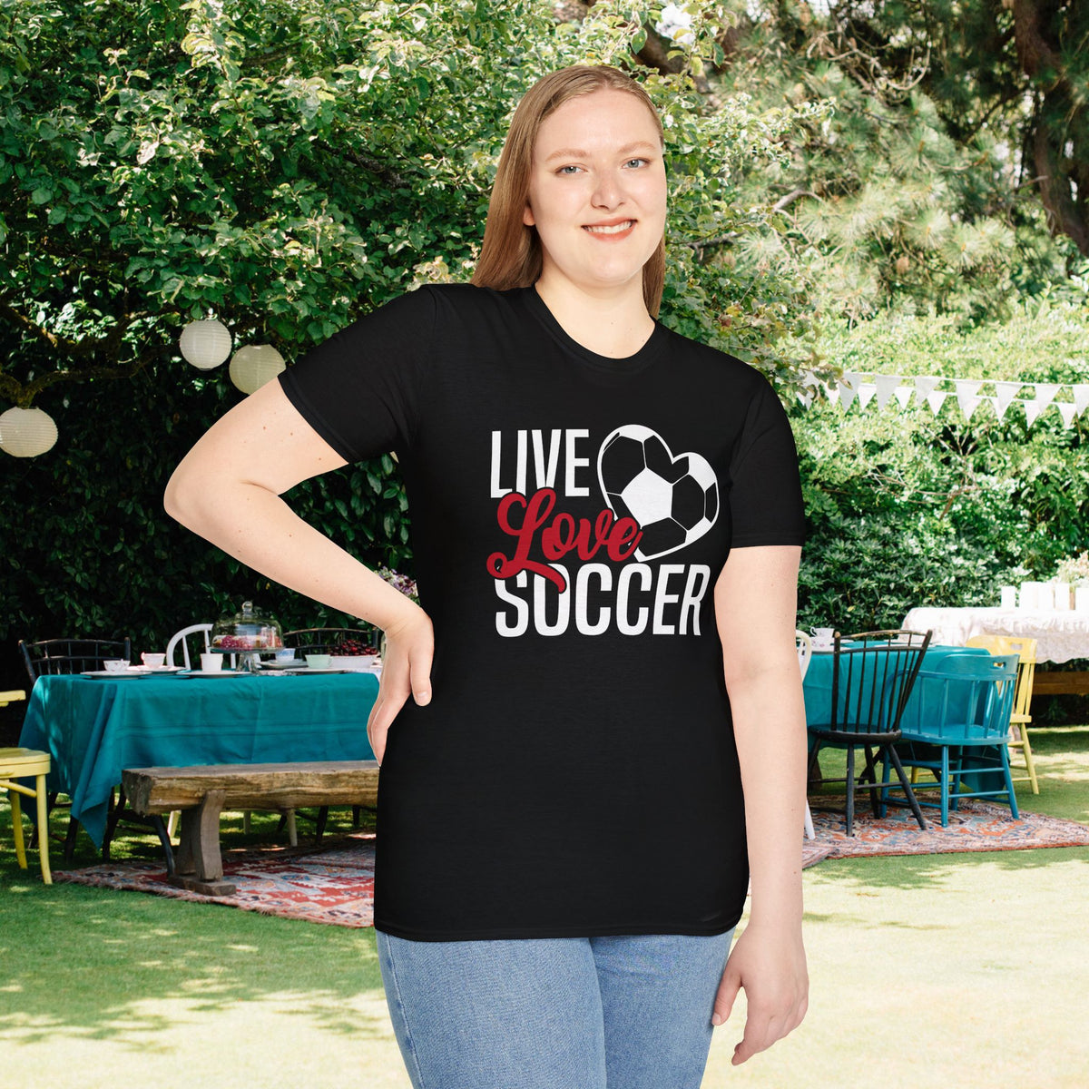 Live Love Soccer Adult T-shirt