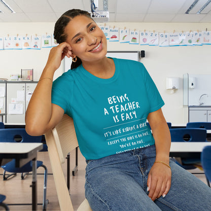 Being A Teacher Is Like Riding A Bike... Adult T-shirt