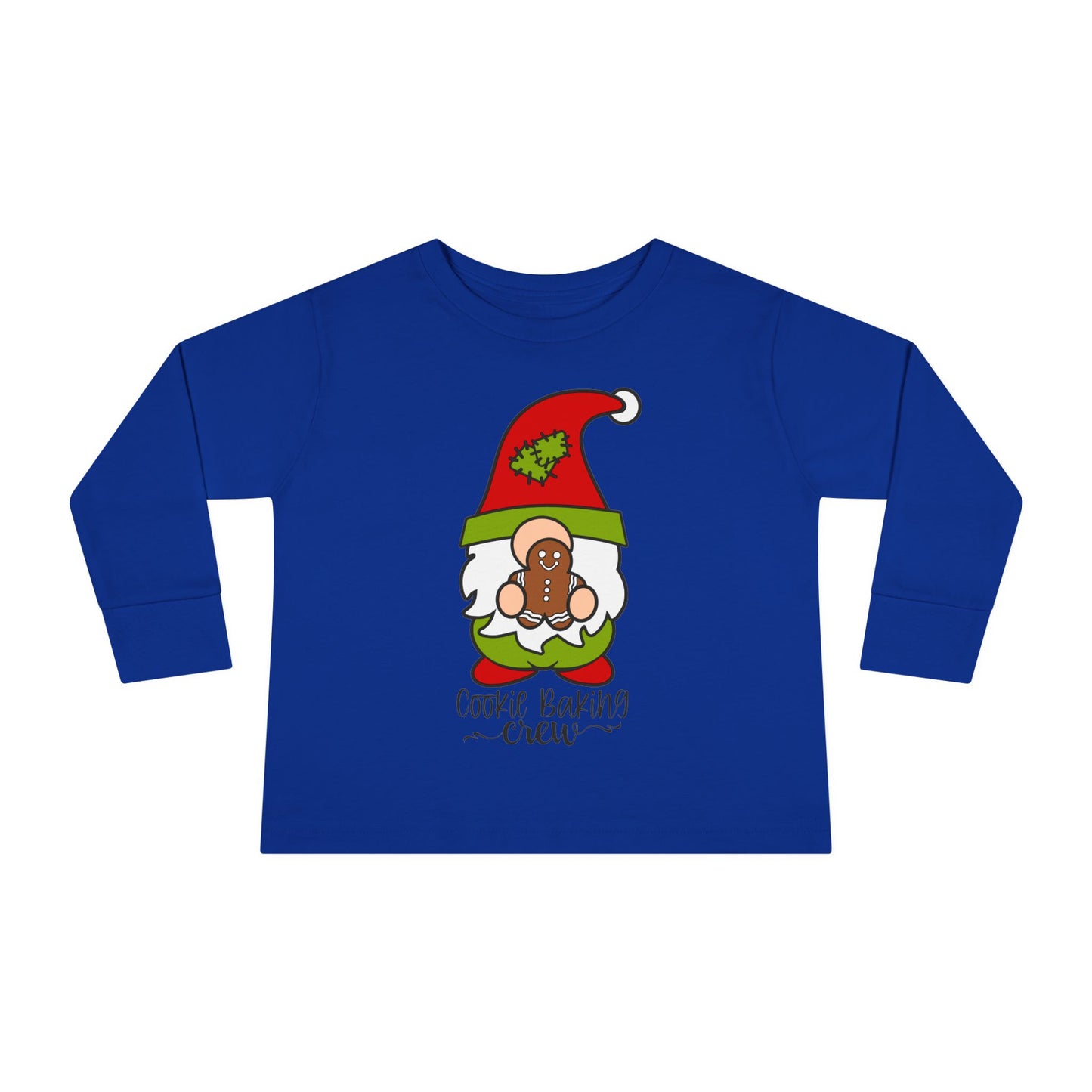 Cookie Baking Crew Gnome Toddler Long Sleeve Tee