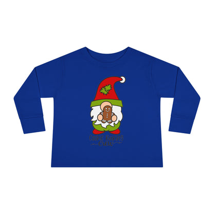 Cookie Baking Crew Gnome Toddler Long Sleeve Tee