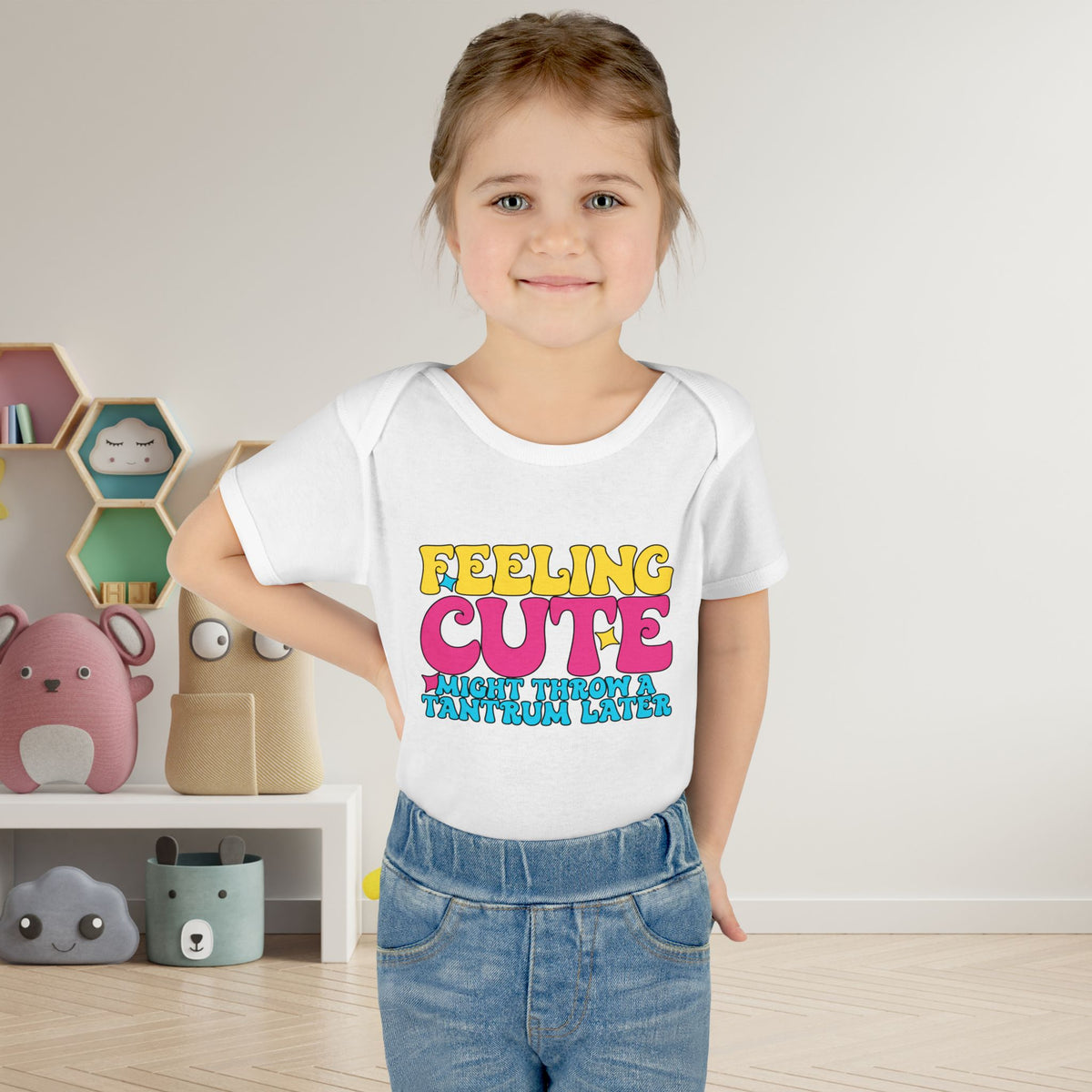 Feeling Cute Might Throw A Tantrum Later Baby Rib Bodysuit