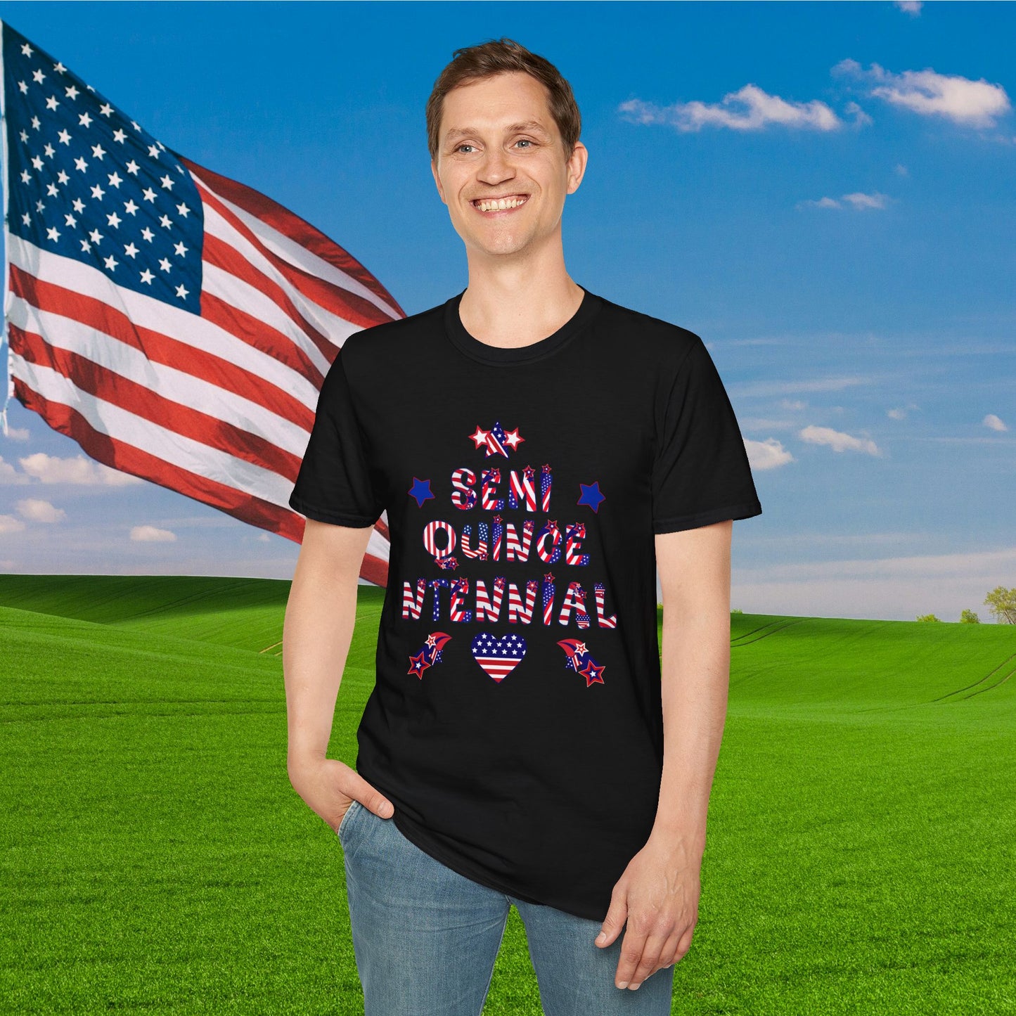 Semiquincentennial (American Flag) Adult T-shirt
