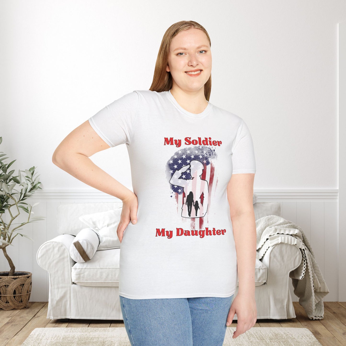 My Soldier My Daughter (Mom) Adult T-shirt