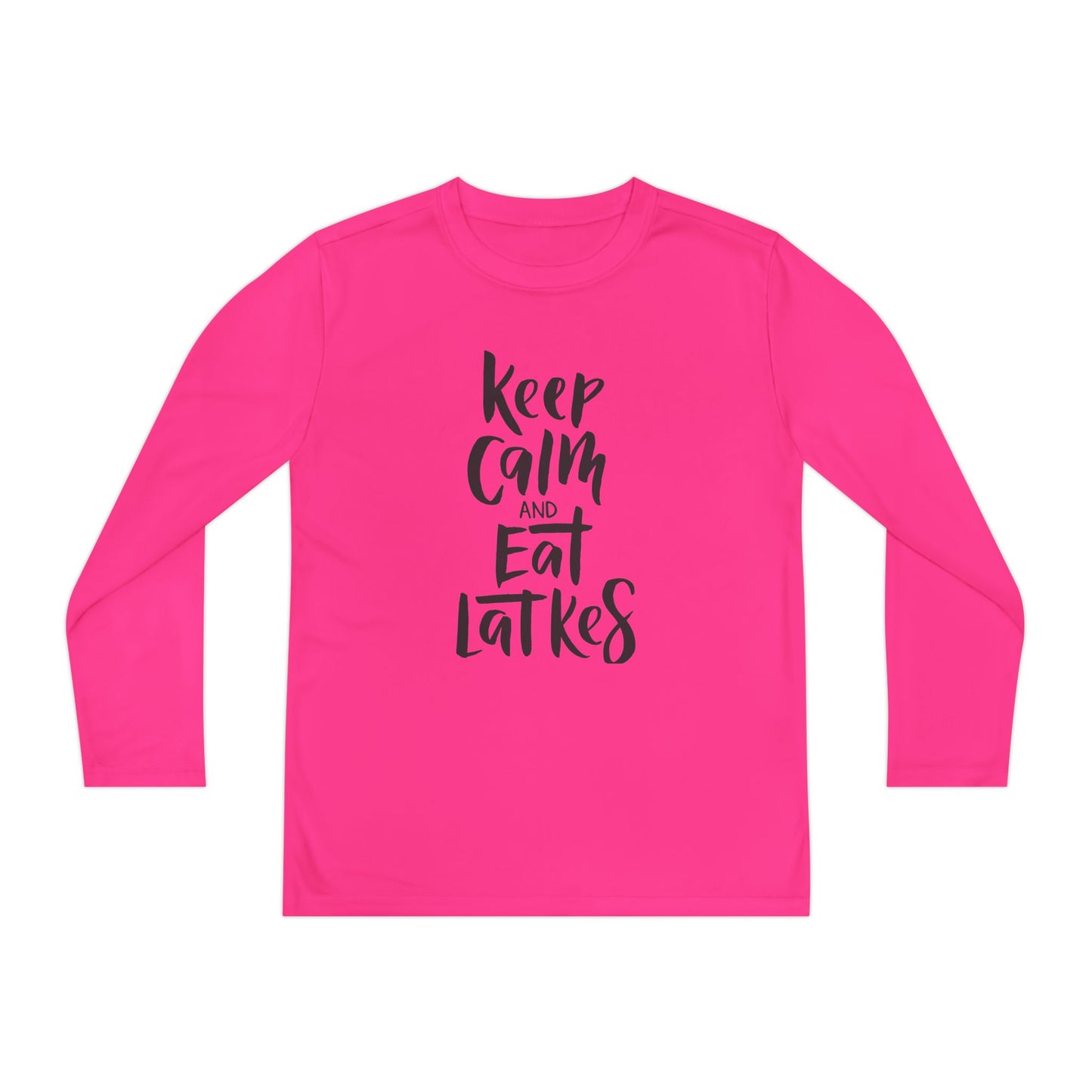 Keep Calm & Eat Latkes Youth Long Sleeve Tee