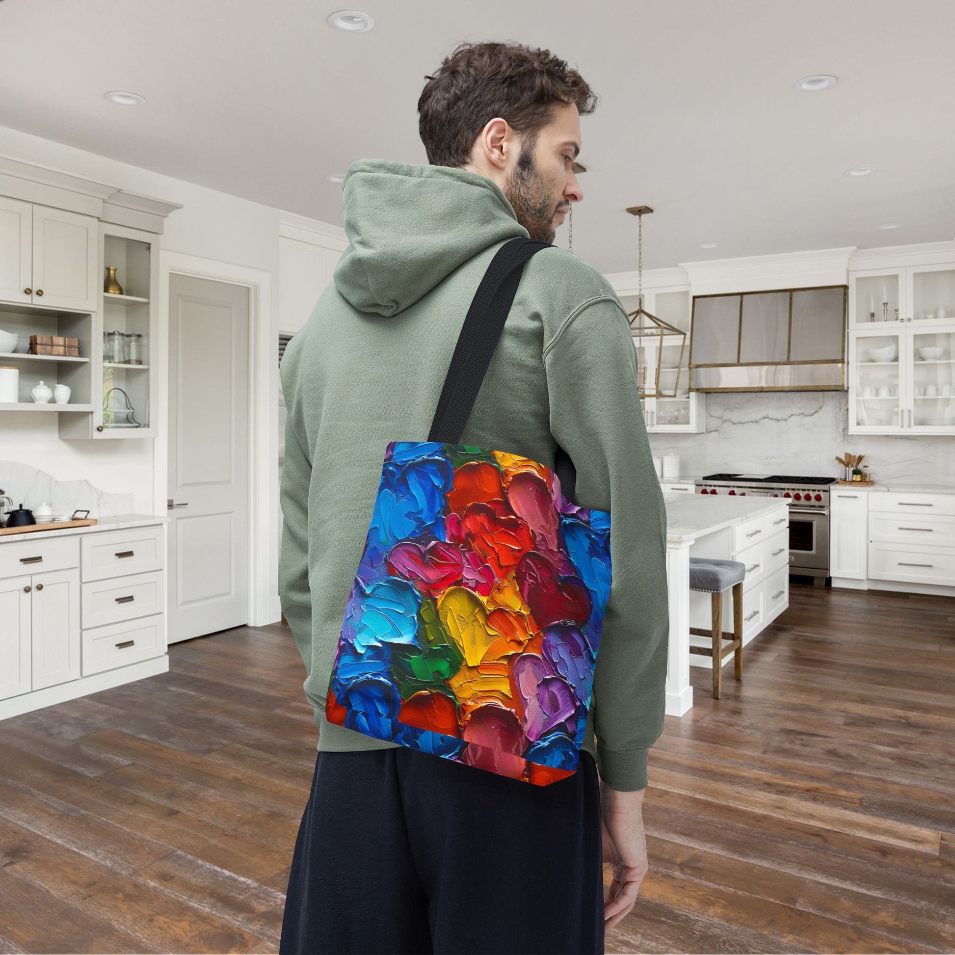 Palette Knife Hearts Canvas Tote Bag