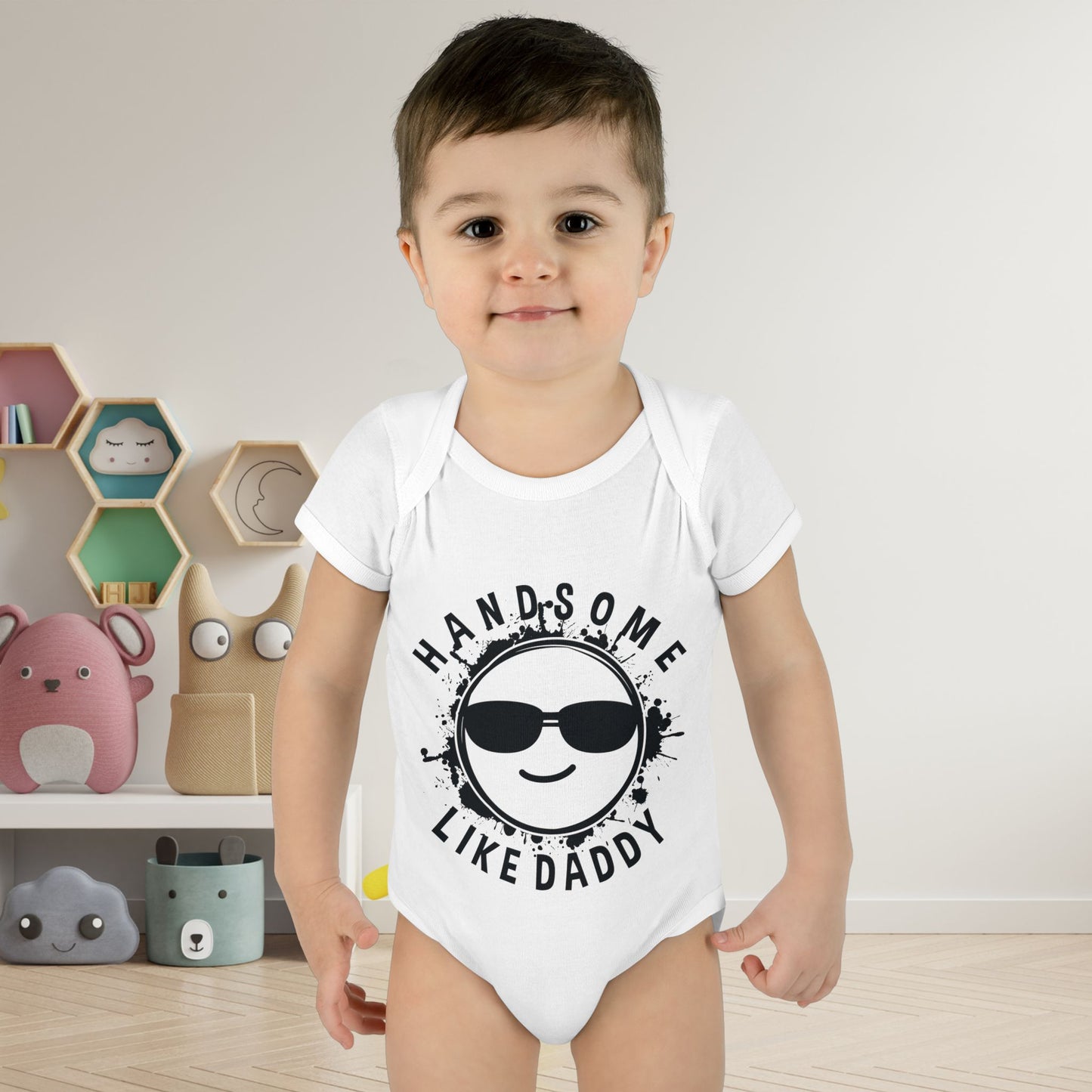 Handsome Like Daddy Infant Rib Bodysuit