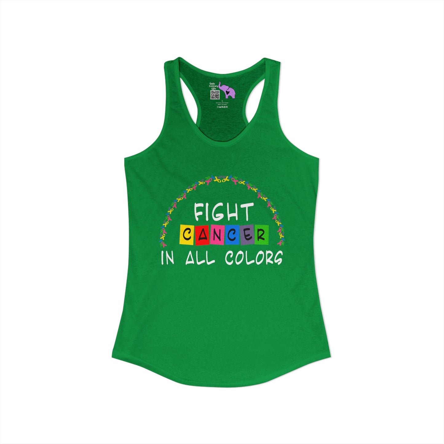 Fight Cancer In All Colors 11 Women's Ideal Racerback Tank