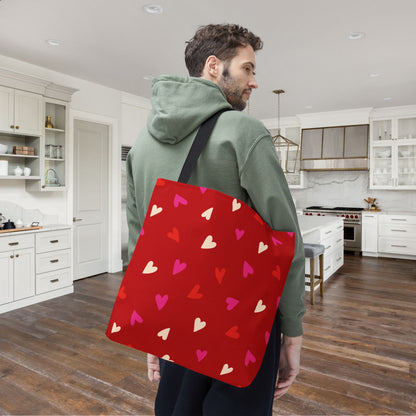Cupid's Confetti Canvas Tote Bag