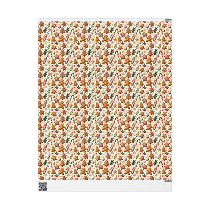 Peppermint & Gingerbread Dreams Wrapping Paper