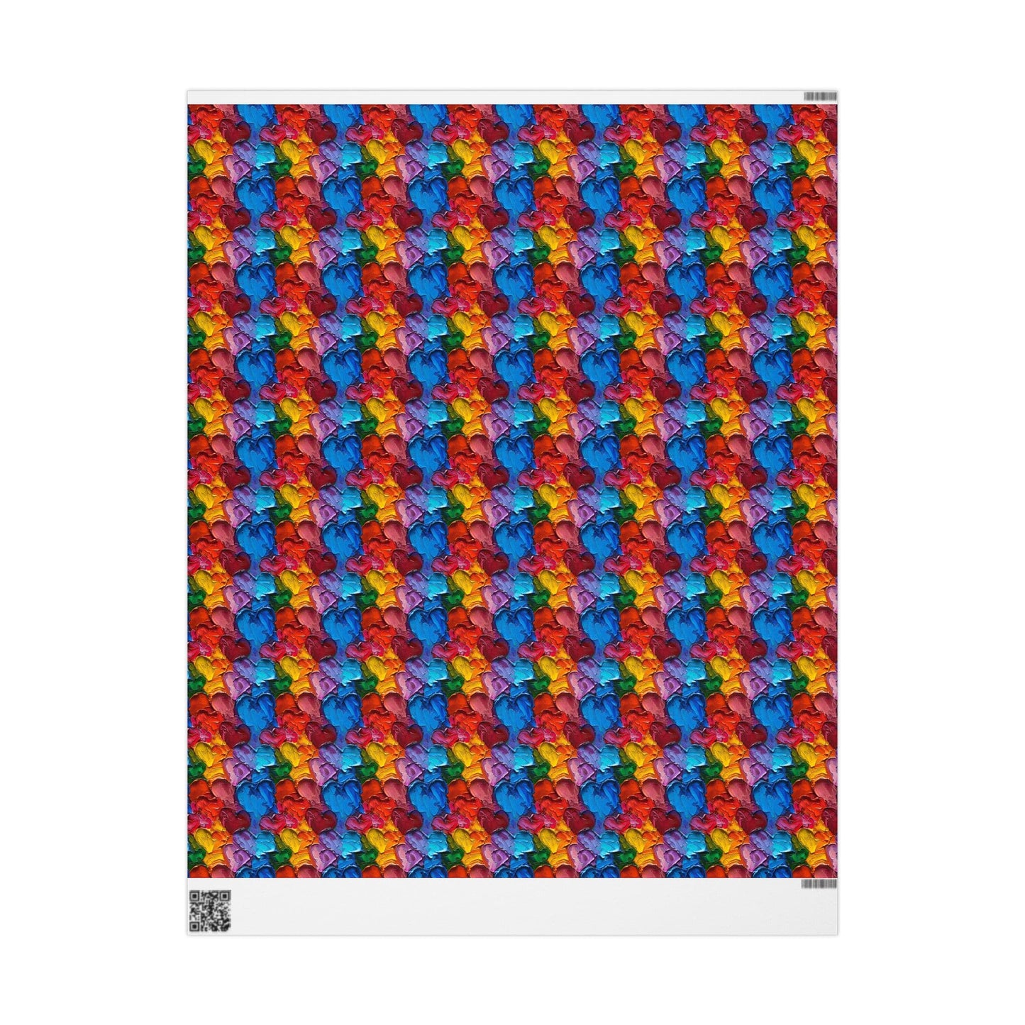 Palette Knife Hearts Wrapping Paper