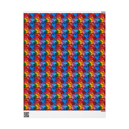 Palette Knife Hearts Wrapping Paper