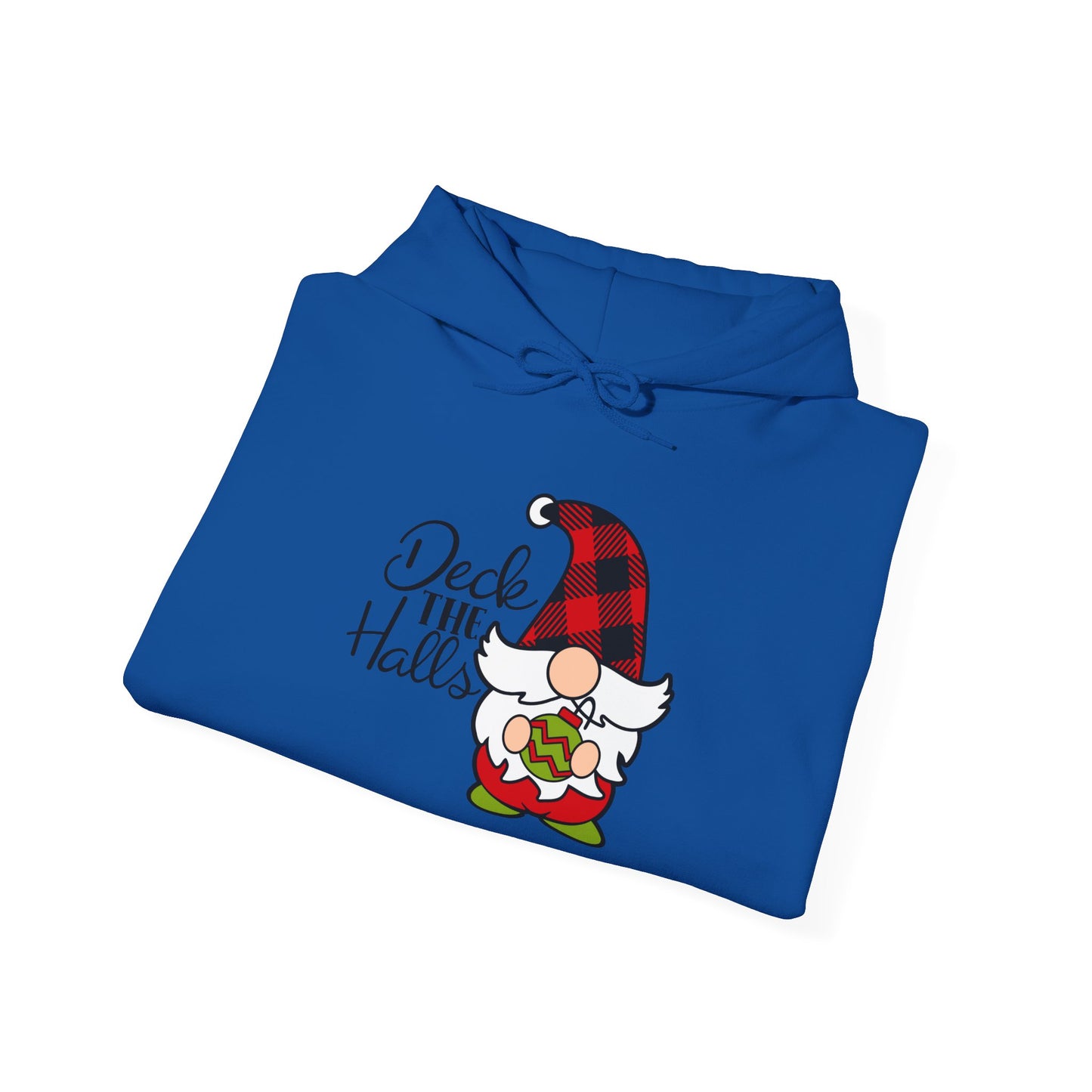 Deck the Halls Plaid Gnome Adult Heavy Blend™ Hoodie