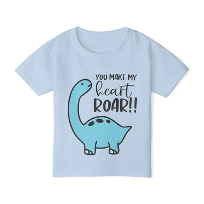You Make My Heart Roar (Dinosaur) Heavy Cotton™ Toddler T-shirt