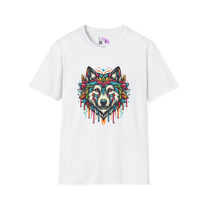 Colorful Wolf 2 Adult T-shirt