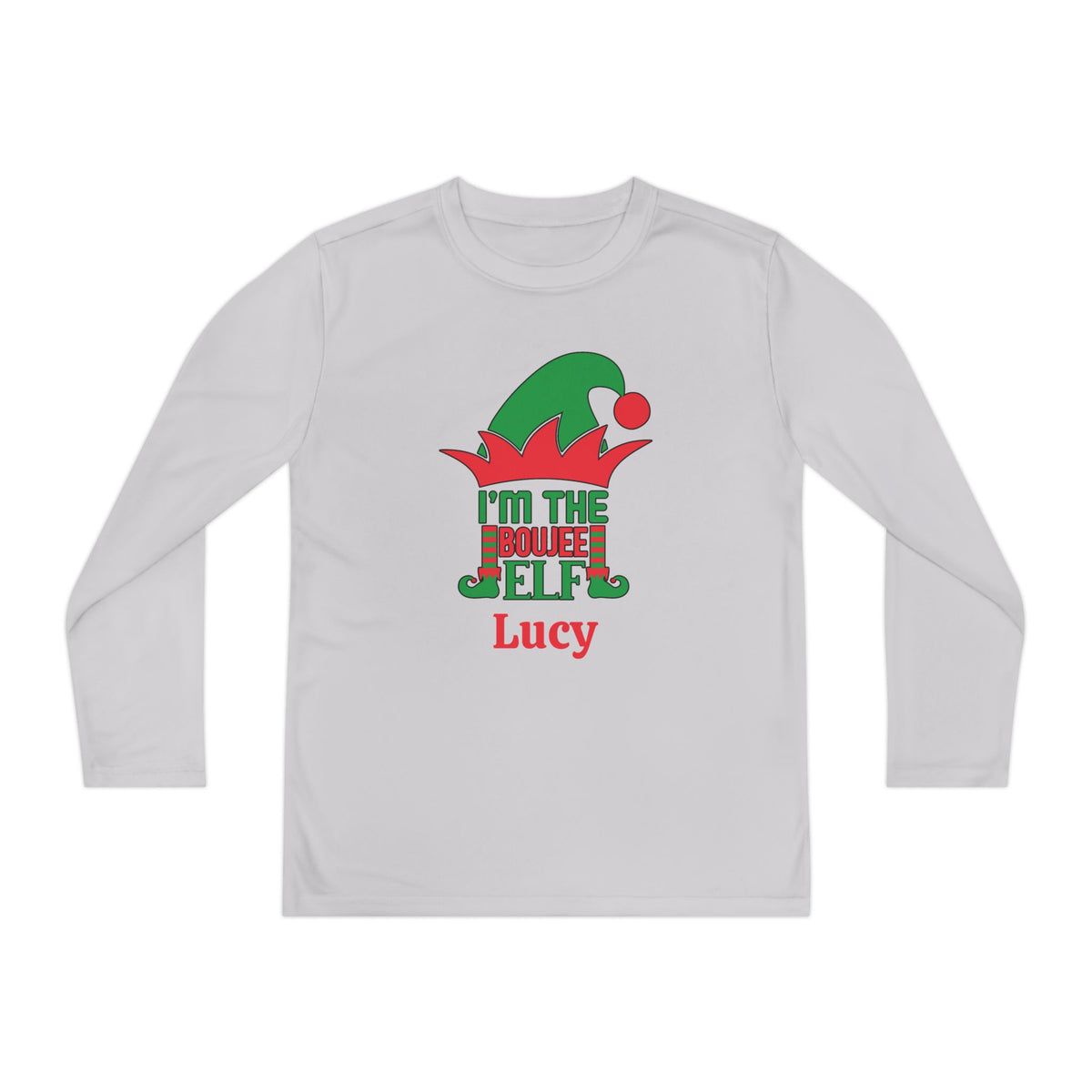 I'm The Boujee Elf Personalized Youth Long Sleeve Tee