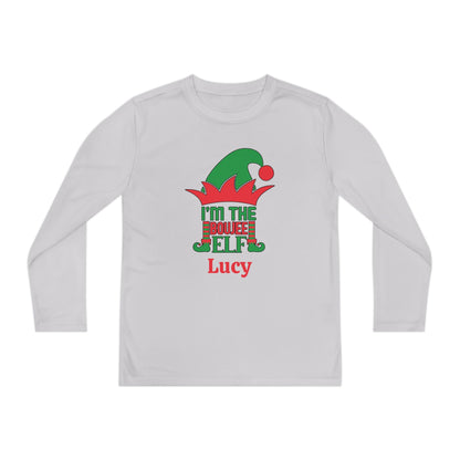I'm The Boujee Elf Personalized Youth Long Sleeve Tee