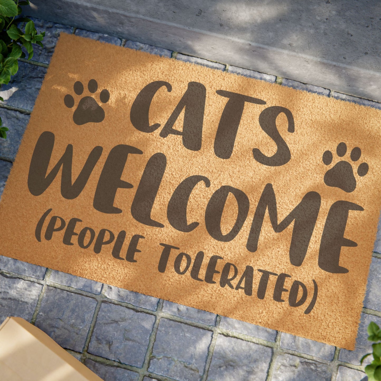 Cats Welcome (People Tolerated) Coconut Fiber Doormat