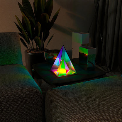 Acrylic Cube/Pyramid Reflective LED Lamp Box