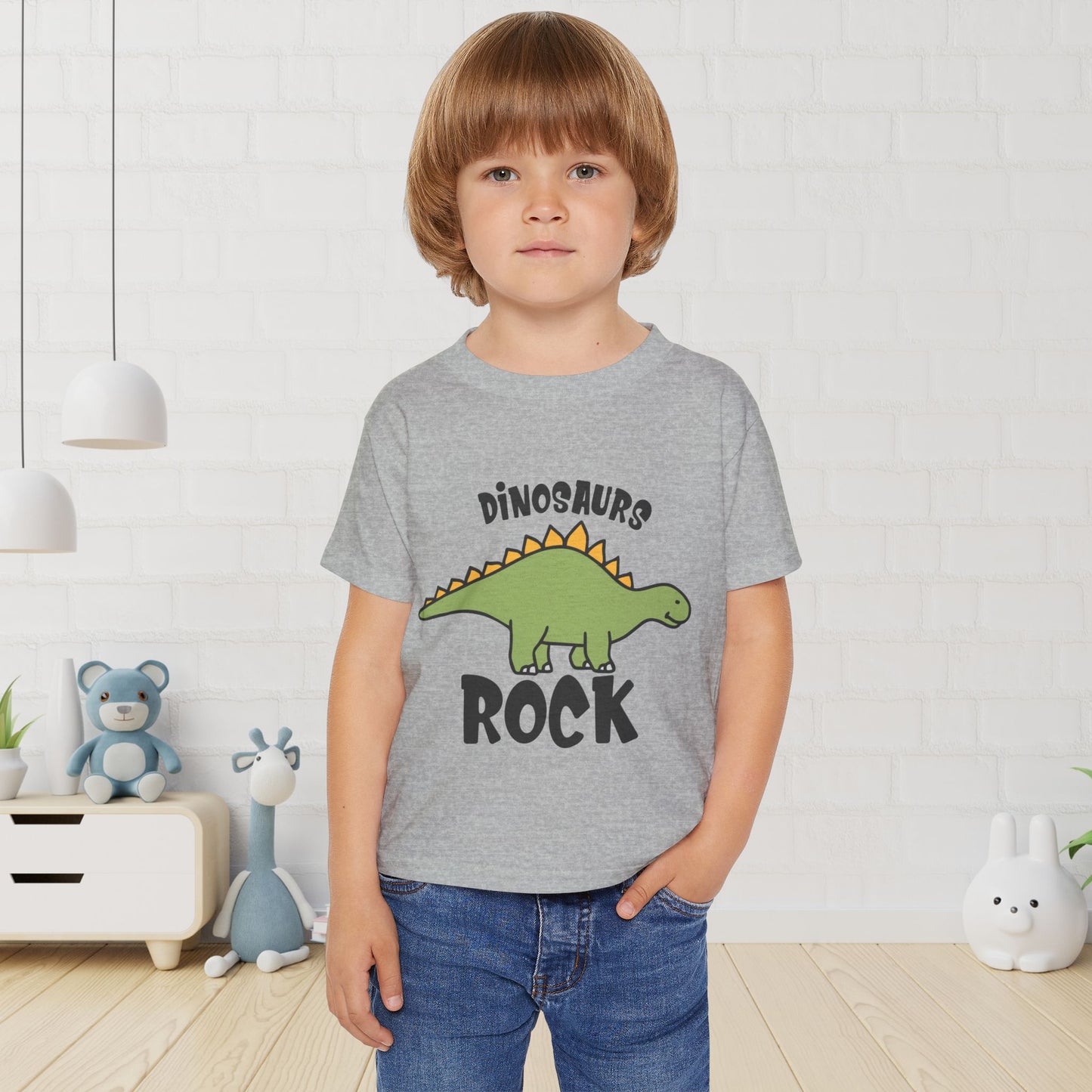 Dinosaurs Rock Heavy Cotton™ Toddler T-shirt