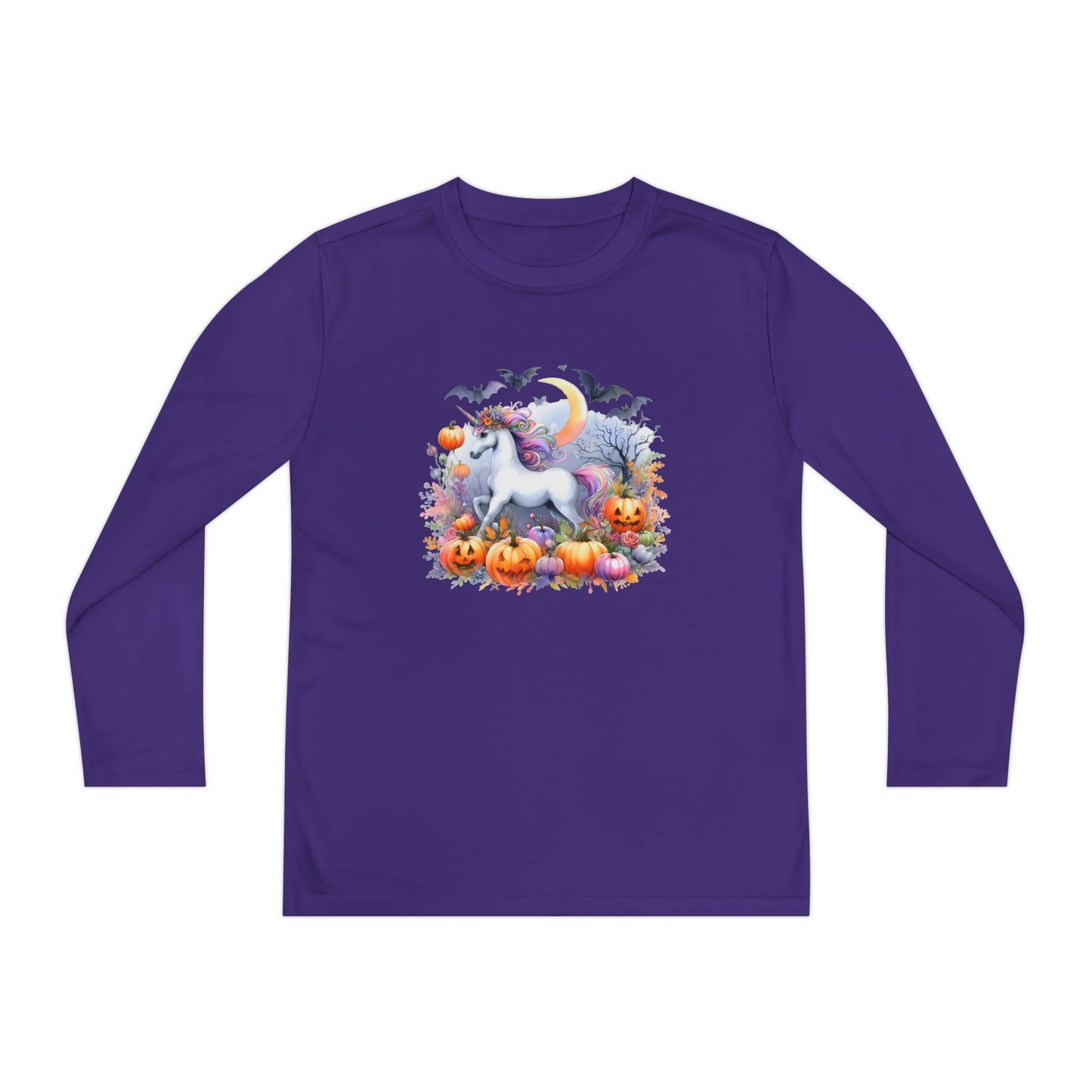 Halloween Unicorn Youth Long Sleeve Tee
