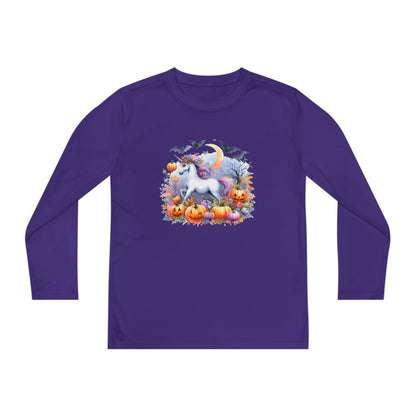 Halloween Unicorn Youth Long Sleeve Tee