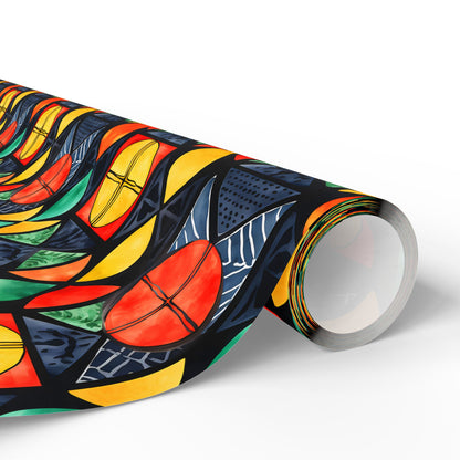 Candlelight Burst Kwanzaa Wrapping Paper