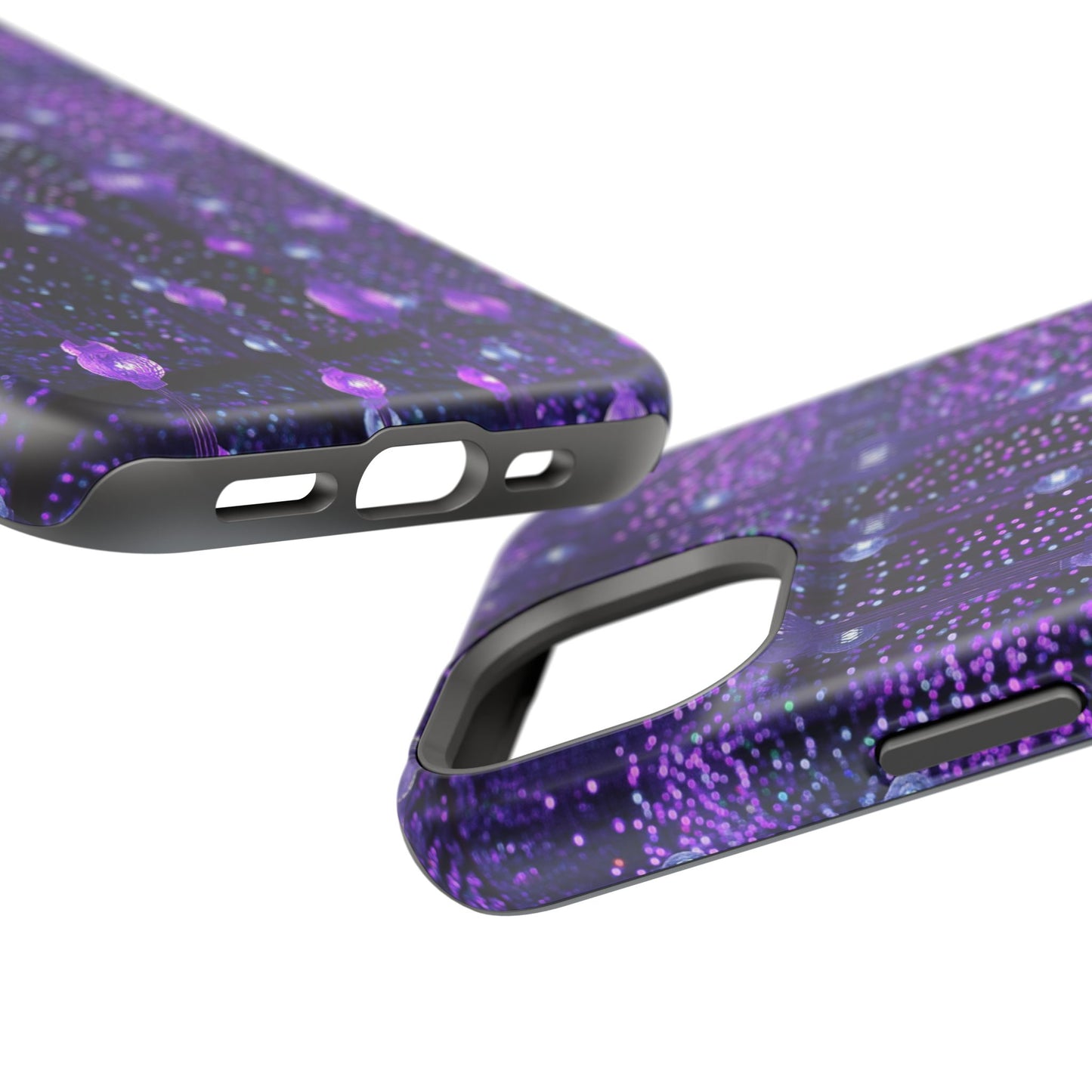Purple Raindrops MagSafe® Compatible Tough Case for iPhone