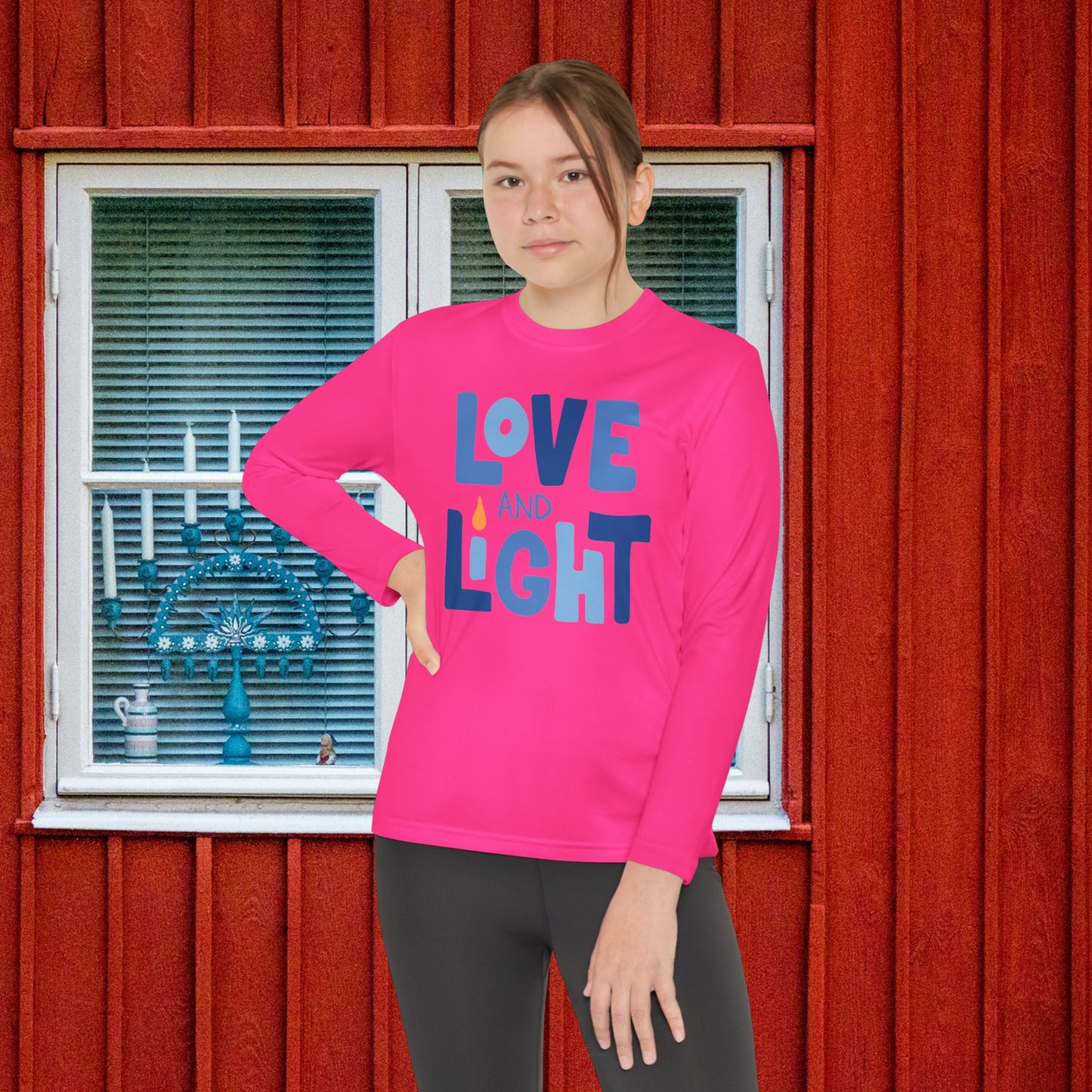 Hanukkah Love & Light 2 Youth Long Sleeve Tee