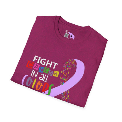 Fight Cancer in All Colors 14 Adult T-shirt
