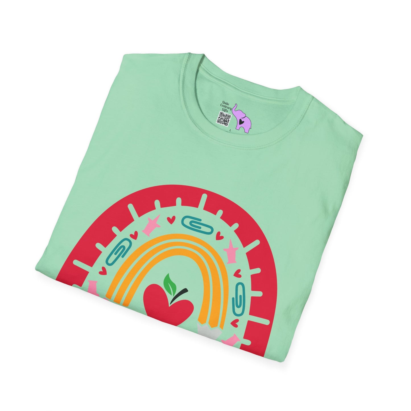 Rainbow Teacher Adult T-shirt