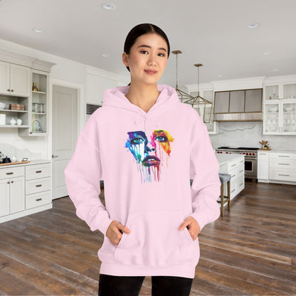 Colorful Face Heavy Blend™ Hooded Sweatshirt