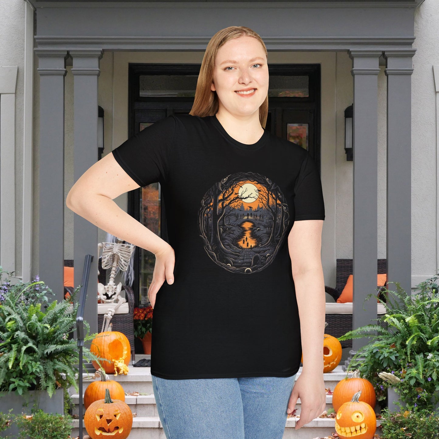 Creepy Cemetery 12 Adult T-shirt