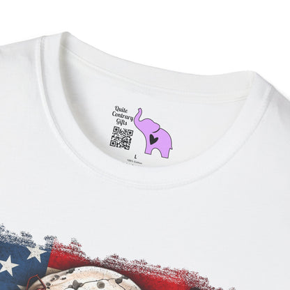 America Skull Adult T-shirt