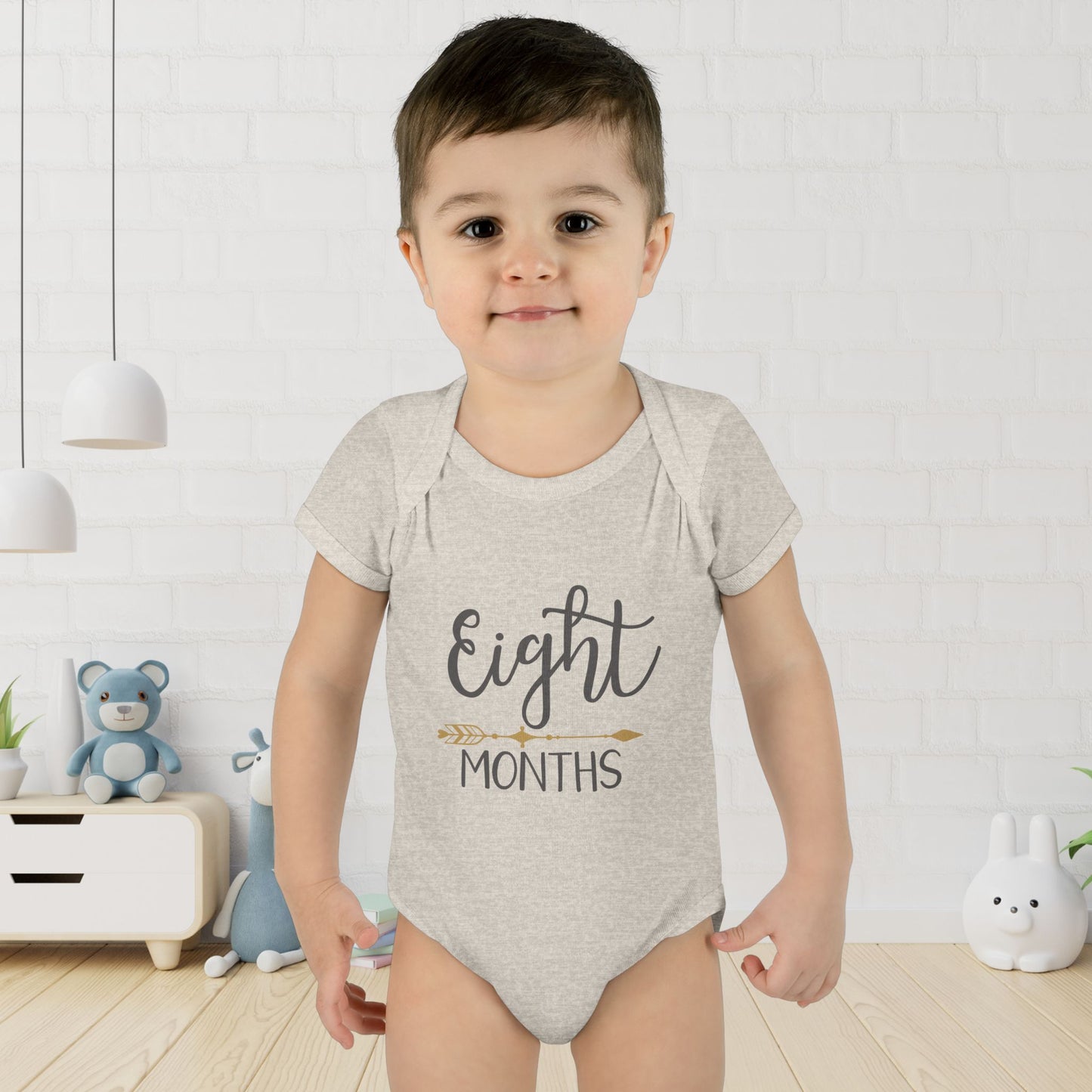 Golden Arrow Milestone Baby Bodysuit-Eight Months