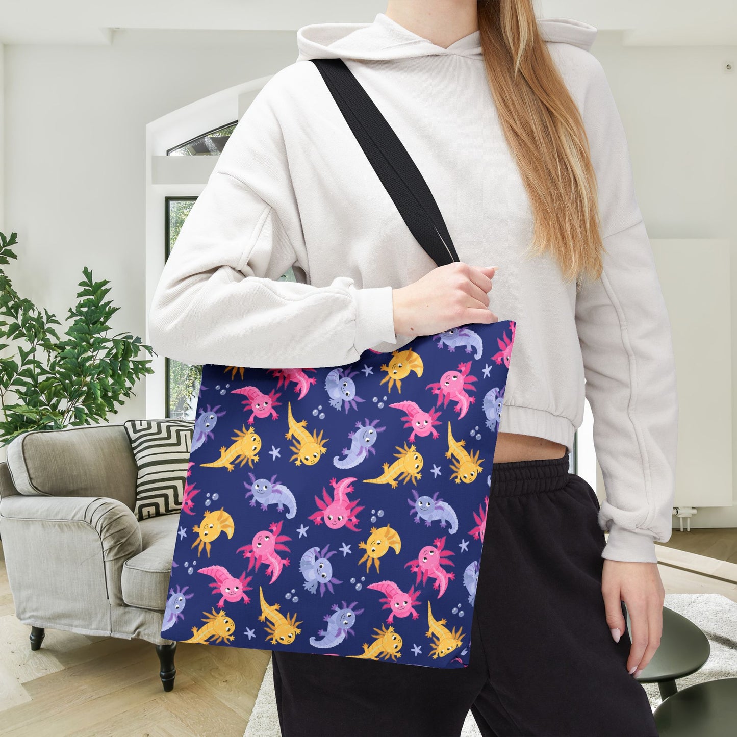 Axolotl Lagoon Canvas Tote Bag