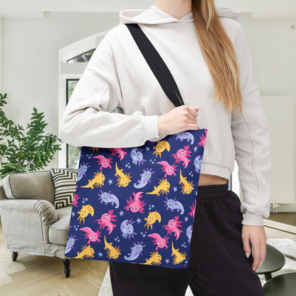 Axolotl Lagoon Canvas Tote Bag