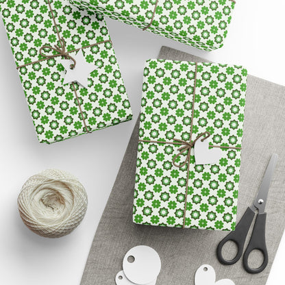 Emerald Star Garden Wrapping Paper