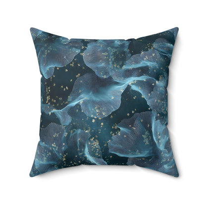 Midnight Sheer & Lace Throw Pillow