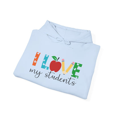 I Love My Students Heavy Blend™ Hooded Sweatshirt