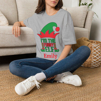 I'm The Funny Elf Personalized Adult T-shirt